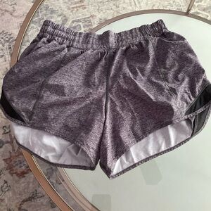 Lululemon Athletica Heathered Black Women's Athletic Shorts